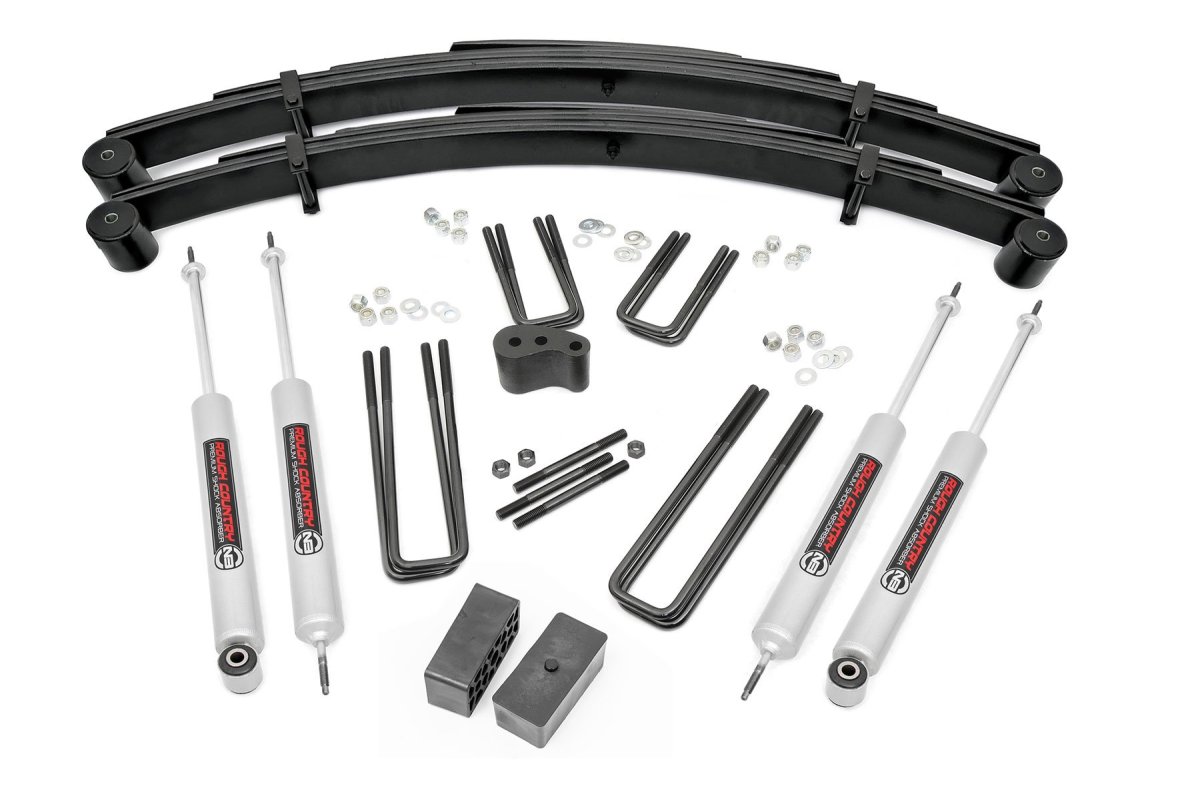 Ford F-250 Suspension Lift Kit - Front + Rear - Rough Country - Lowboy - '77-'79